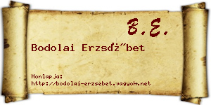 Bodolai Erzsébet névjegykártya
