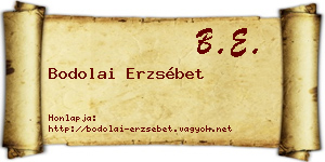 Bodolai Erzsébet névjegykártya